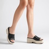 image:imageDREAM PAIRS Platform Espadrille Sandals for Women Wedges Slides Slip on Bohemia Sandals Flatform Open Toe Beach Sandals Dressy Outdoor Summer ShoesBlack