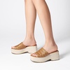 image:imageDREAM PAIRS Platform Espadrille Sandals for Women Wedges Slides Slip on Bohemia Sandals Flatform Open Toe Beach Sandals Dressy Outdoor Summer ShoesBrown