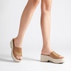 image:imageDREAM PAIRS Platform Espadrille Sandals for Women Wedges Slides Slip on Bohemia Sandals Flatform Open Toe Beach Sandals Dressy Outdoor Summer ShoesBrown