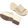 image:imageDREAM PAIRS Platform Espadrille Sandals for Women Wedges Slides Slip on Bohemia Sandals Flatform Open Toe Beach Sandals Dressy Outdoor Summer ShoesNude