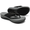 image:imageDREAM PAIRS Platform Flip Flops for Women Cushioned Thong Sandals with Soft Eva Foam Insole Lightweight Lycra fabric Comfort Dressy Slides Slippers for Summer BeachBlackGrey