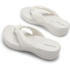 image:imageDREAM PAIRS Platform Flip Flops for Women Cushioned Thong Sandals with Soft Eva Foam Insole Lightweight Lycra fabric Comfort Dressy Slides Slippers for Summer BeachWhite