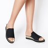 image:imageDREAM PAIRS Platform Sandals Women Slipon Espadrille Bohemia Wedge Sandals Comfort Dressy Summer Open Toe Canvas Slides for Womens Outdoor and BeachBlack