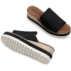 image:imageDREAM PAIRS Platform Sandals Women Slipon Espadrille Bohemia Wedge Sandals Comfort Dressy Summer Open Toe Canvas Slides for Womens Outdoor and BeachBlack