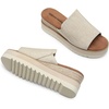 image:imageDREAM PAIRS Platform Sandals Women Slipon Espadrille Bohemia Wedge Sandals Comfort Dressy Summer Open Toe Canvas Slides for Womens Outdoor and BeachNaturalcanvas
