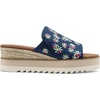 image:imageDREAM PAIRS Platform Sandals Women Slipon Espadrille Bohemia Wedge Sandals Comfort Dressy Summer Open Toe Canvas Slides for Womens Outdoor and BeachNavy Multi
