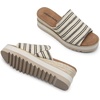 image:imageDREAM PAIRS Platform Sandals Women Slipon Espadrille Bohemia Wedge Sandals Comfort Dressy Summer Open Toe Canvas Slides for Womens Outdoor and BeachNaturalfabric