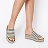 image:imageDREAM PAIRS Platform Sandals Women Slipon Espadrille Bohemia Wedge Sandals Comfort Dressy Summer Open Toe Canvas Slides for Womens Outdoor and BeachNaturalfabric