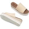 image:imageDREAM PAIRS Platform Sandals Women Slipon Espadrille Bohemia Wedge Sandals Comfort Dressy Summer Open Toe Canvas Slides for Womens Outdoor and BeachNude