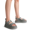 image:imageDREAM PAIRS Platform Sandals for Women Chunky Open Toe Dress Walking Comfortable Flat Sandals for SummerGrey