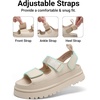 image:imageDREAM PAIRS Platform Sandals for Women Chunky Open Toe Dress Walking Comfortable Flat Sandals for SummerNude