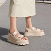 image:imageDREAM PAIRS Platform Sandals for Women Chunky Open Toe Dress Walking Comfortable Flat Sandals for SummerNude