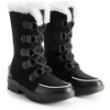 image:imageDREAM PAIRS Snow Winter Boots for Women Resistant Warm MidCalf Boots Faux Fur Lined Lace Up Antislip Outdoor Hiking BootiesBlack