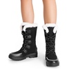 image:imageDREAM PAIRS Snow Winter Boots for Women Resistant Warm MidCalf Boots Faux Fur Lined Lace Up Antislip Outdoor Hiking BootiesBlack