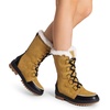 image:imageDREAM PAIRS Snow Winter Boots for Women Resistant Warm MidCalf Boots Faux Fur Lined Lace Up Antislip Outdoor Hiking BootiesChestnutBlack