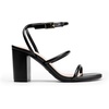 image:imageDREAM PAIRS Women Heels Chunky Square Open Toe Strappy Ankle Strap Block High Heeled Sandals for Dressy Wedding Comfortable ShoesBlack