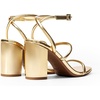 image:imageDREAM PAIRS Women Heels Chunky Square Open Toe Strappy Ankle Strap Block High Heeled Sandals for Dressy Wedding Comfortable ShoesGold