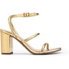 image:imageDREAM PAIRS Women Heels Chunky Square Open Toe Strappy Ankle Strap Block High Heeled Sandals for Dressy Wedding Comfortable ShoesGold