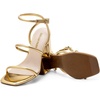 image:imageDREAM PAIRS Women Heels Chunky Square Open Toe Strappy Ankle Strap Block High Heeled Sandals for Dressy Wedding Comfortable ShoesGold
