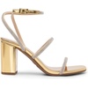 image:imageDREAM PAIRS Women Heels Chunky Square Open Toe Strappy Ankle Strap Block High Heeled Sandals for Dressy Wedding Comfortable ShoesGoldrhinestone