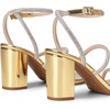 image:imageDREAM PAIRS Women Heels Chunky Square Open Toe Strappy Ankle Strap Block High Heeled Sandals for Dressy Wedding Comfortable ShoesGoldrhinestone