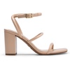 image:imageDREAM PAIRS Women Heels Chunky Square Open Toe Strappy Ankle Strap Block High Heeled Sandals for Dressy Wedding Comfortable ShoesNude