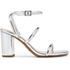 image:imageDREAM PAIRS Women Heels Chunky Square Open Toe Strappy Ankle Strap Block High Heeled Sandals for Dressy Wedding Comfortable ShoesSilverpat