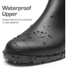 image:imageDREAM PAIRS Womens Ankle Rain Boots Chelsea Short Boots Waterproof Elastic Slip On Lightweight Comfortable Garden Outdoor ShoesBlack