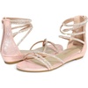 image:imageDREAM PAIRS Womens Ankle Strap Flat Sandals Summer Dressy Strappy Gladiator Rhinestones SandalsChampagne