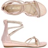 image:imageDREAM PAIRS Womens Ankle Strap Flat Sandals Summer Dressy Strappy Gladiator Rhinestones SandalsChampagne