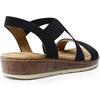 image:imageDREAM PAIRS Womens Ankle Strap Low Wedge SandalsBlacksuede