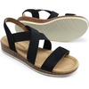 image:imageDREAM PAIRS Womens Ankle Strap Low Wedge SandalsBlacksuede