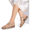 image:imageDREAM PAIRS Womens Ankle Strap Low Wedge SandalsNude