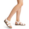 image:imageDREAM PAIRS Womens Ankle Strap Low Wedge SandalsWhite