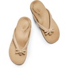 image:imageDREAM PAIRS Womens Arch Support Flip Flops Comfortable Dressy Orthopedic Thong Sandals Slides with Bow for Walking Summer VacationNude