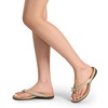 image:imageDREAM PAIRS Womens Arch Support Flip Flops Comfortable Dressy Orthopedic Thong Sandals Slides with Bow for Walking Summer VacationNude