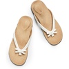 image:imageDREAM PAIRS Womens Arch Support Flip Flops Comfortable Dressy Orthopedic Thong Sandals Slides with Bow for Walking Summer VacationWhite