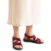image:imageDREAM PAIRS Womens Arch Support Sandals Comfortable Open Toe Dress Flats Walking Sandals For SummerRed