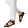 image:imageDREAM PAIRS Womens Arch Support TStrap Orthopedic Flat SandalsAll Black