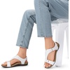 image:imageDREAM PAIRS Womens Arch Support TStrap Orthopedic Flat SandalsWhite