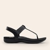 image:imageDREAM PAIRS Womens Arch Support TStrap Sandals Comfortable Orthotic Flat Sandals Thong Sandals for Casual Summer WalkingAll Black