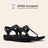 image:imageDREAM PAIRS Womens Arch Support TStrap Sandals Comfortable Orthotic Flat Sandals Thong Sandals for Casual Summer WalkingAll Black