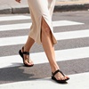 image:imageDREAM PAIRS Womens Arch Support TStrap Sandals Comfortable Orthotic Flat Sandals Thong Sandals for Casual Summer WalkingAll Black