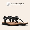 image:imageDREAM PAIRS Womens Arch Support TStrap Sandals Comfortable Orthotic Flat Sandals Thong Sandals for Casual Summer WalkingBlack