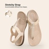 image:imageDREAM PAIRS Womens Arch Support TStrap Sandals Comfortable Orthotic Flat Sandals Thong Sandals for Casual Summer WalkingNude