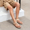 image:imageDREAM PAIRS Womens Arch Support TStrap Sandals Comfortable Orthotic Flat Sandals Thong Sandals for Casual Summer WalkingNude