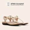 image:imageDREAM PAIRS Womens Arch Support TStrap Sandals Comfortable Orthotic Flat Sandals Thong Sandals for Casual Summer WalkingNude