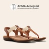 image:imageDREAM PAIRS Womens Arch Support TStrap Sandals Comfortable Orthotic Flat Sandals Thong Sandals for Casual Summer WalkingTan