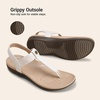 image:imageDREAM PAIRS Womens Arch Support TStrap Sandals Comfortable Orthotic Flat Sandals Thong Sandals for Casual Summer WalkingWhite