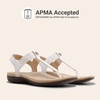 image:imageDREAM PAIRS Womens Arch Support TStrap Sandals Comfortable Orthotic Flat Sandals Thong Sandals for Casual Summer WalkingWhite